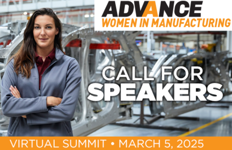 Call for speakers – Advance: Women in Manufacturing 2025 virtual summit