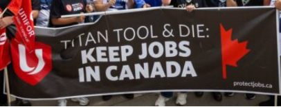 Unifor members, workers and community rally against Titan Tool & Die Unifor members, workers and community rally against Titan Tool & Die