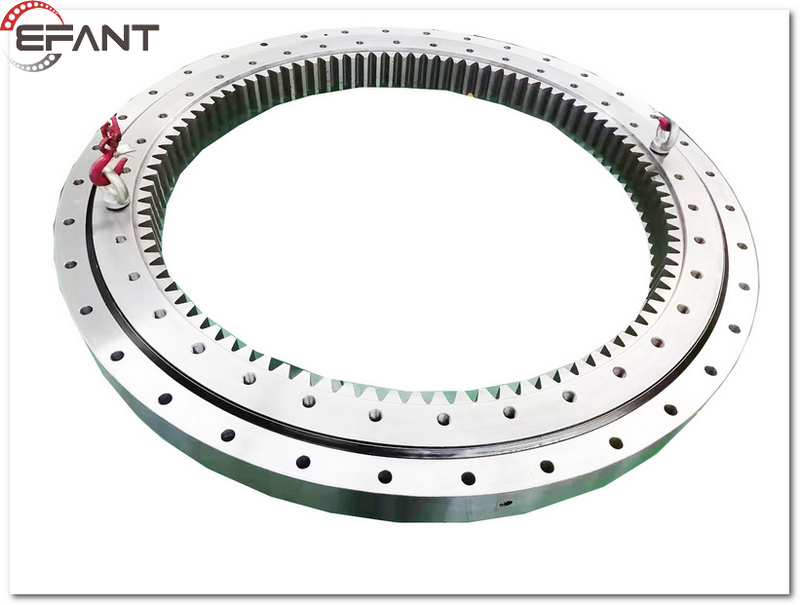 What should we do if there is heating during the use of the slewing bearing?