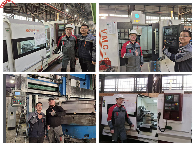 Russian customers successfully received our company's VMC vertical machining center to assist in the processing of large turntable bearings!