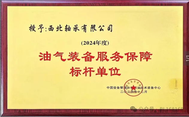 NXZ won the 2024 Oil and Gas Equipment Service Guarantee Benchmark Unit of the Petroleum Technology Equipment Center of the China Equipment Management Association