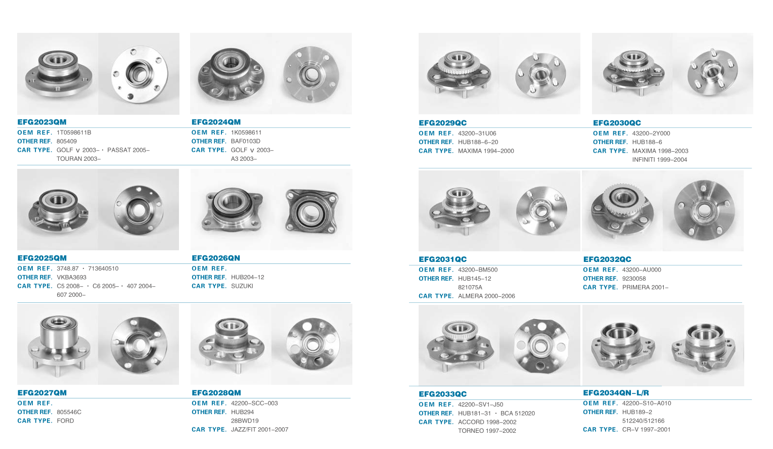 EFG-Your Go-To Partner for Hub Bearings! 