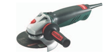 Angle grinder has efficient wheel change system