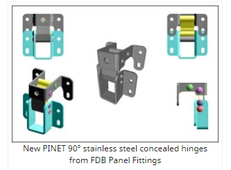 PINET stainless steel concealed hinges