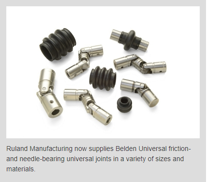 Ruland and Belden Offer Universal Joints Through eCommerce Platform