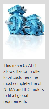 Baldor Offers ABB Motors and Generators