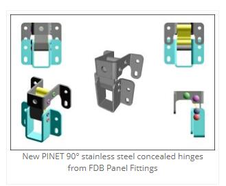 PINET stainless steel concealed hinges