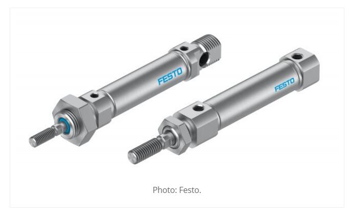 Festo’s DSNU-S shaves weight of standard ISO round cylinder