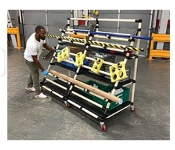 Heavy-duty A-frame kitting cart