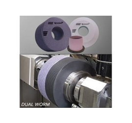 Dual-worm grinding wheels