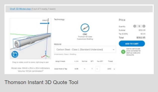 Thomson Linear Offers Online Tools for Motion Control Components