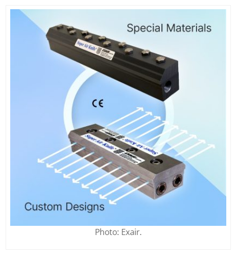 Exair’s custom air knives