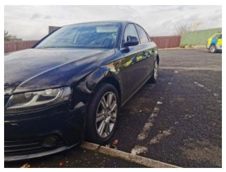 Car used to ram police vehicle bearing plates stolen from Donegal