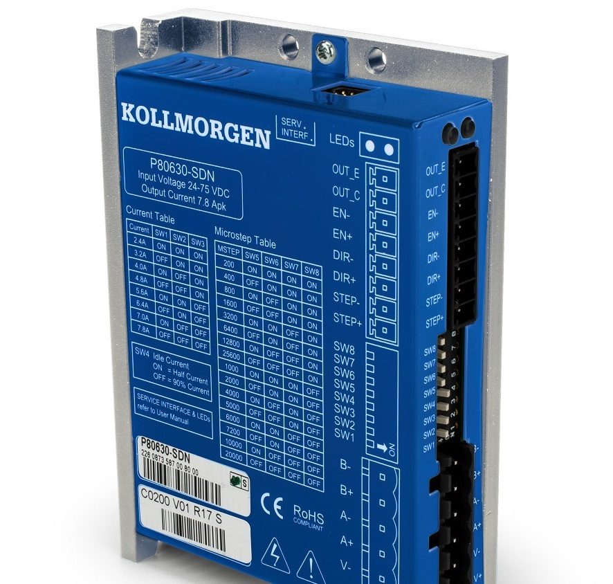 Kollmorgen Launches the Advanced P8000 Series With the New P80630-SDN Stepper Drive