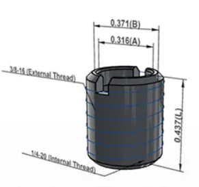 E-Z LOK THREADED INSERT CAD MODELS