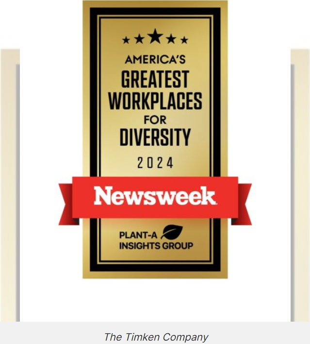 Timken Recognized for Workplace Diversity