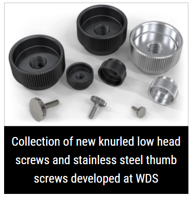 Low head knurled thumb screw meets DIN standard