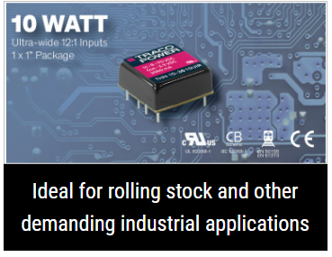 New 10 watt DC/DC converters with 12:1 input ranges