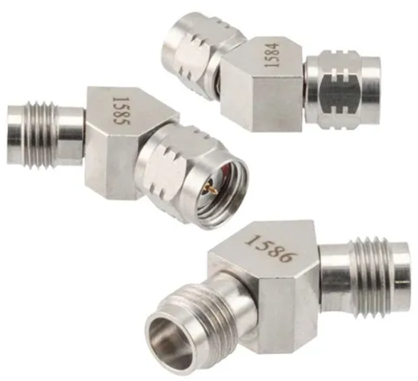 PASTERNACK'S 45-DEGREE-ANGLE ADAPTERS FOR IN-SERIES CONNECTIONS