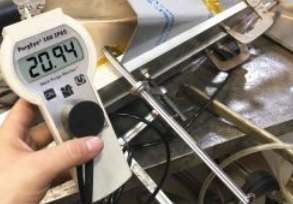 Purge monitor for welding stainless steel