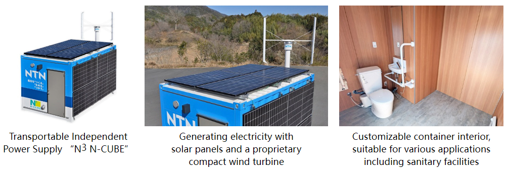 NTN Starts Initiative to Protect Lives of People and Pets during Disasters Using “N3 N-CUBE,” Which Generates Electricity from Renewable Energy