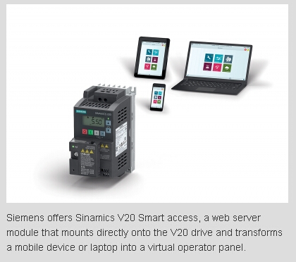 Siemens Introduces Sinamics V20 Smart Access Web Server Module