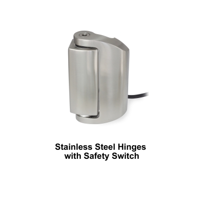 J.W. Winco Offers Hinges with Safety Switch in Stainless Steel