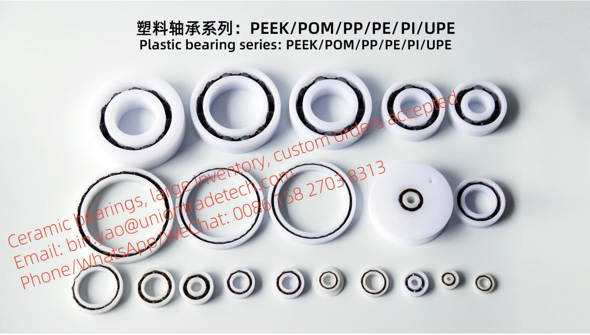 Plastic bearing series: PEEK/POM/PP/PE/PI/UPE