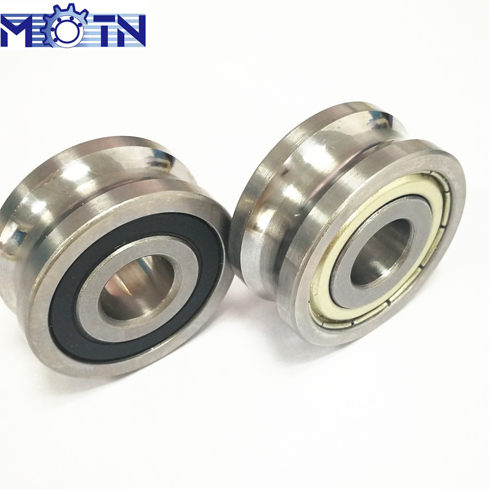 LFR5201-14KDD high Grade double row U grooved track roller pulley wheel bearing with Gothic profile