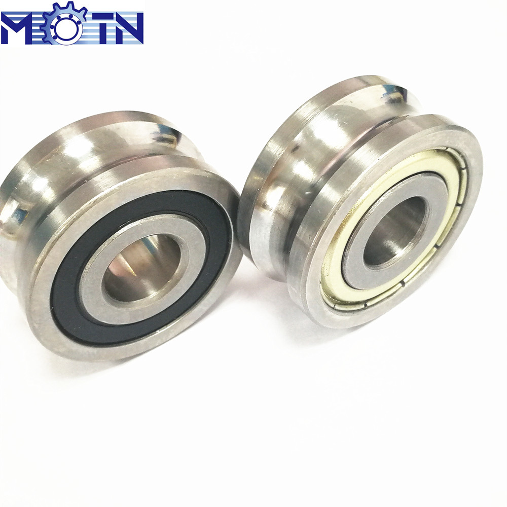 LFR5201-12KDD high Grade double row U grooved track roller pulley wheel bearing with Gothic profile